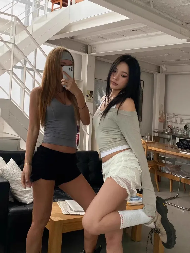 Шорты женские кружевные в стиле пэчворк с завышенной талией и бантом