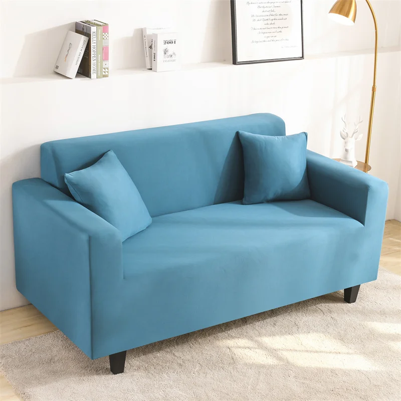 

High Elastic All-inclusive Sofa Cover Solid Color 1/2/3/4 Seater Couch Covers for Living Room All-season Soft Chair Cover