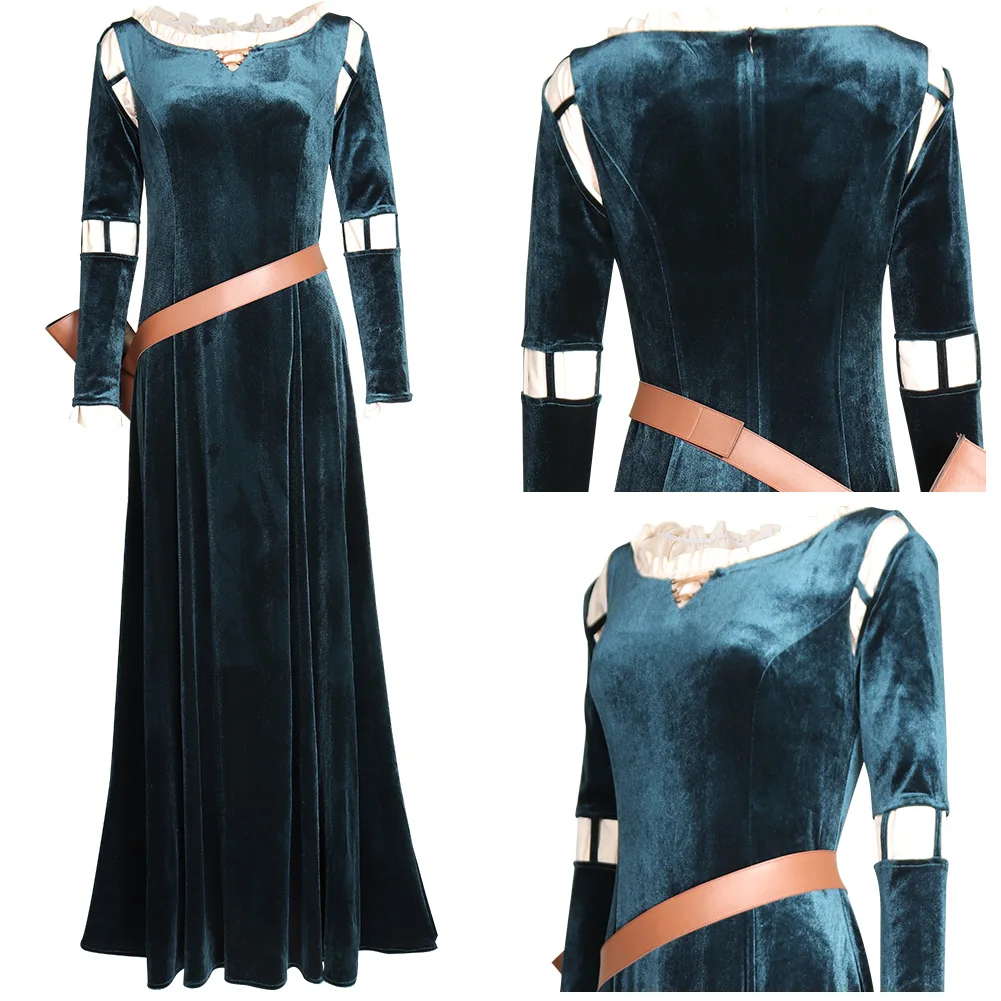 

Brave Merida Princess Cosplay Costumes Dress Outfits Halloween Carnival Suit