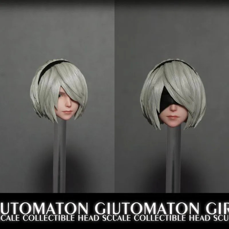 

MTTOYS011 1/6 Scale AUTOMATON GIRL Robot Killer 2B Sister Head Sculpt Carved Model for 12 inches Action Figure Body