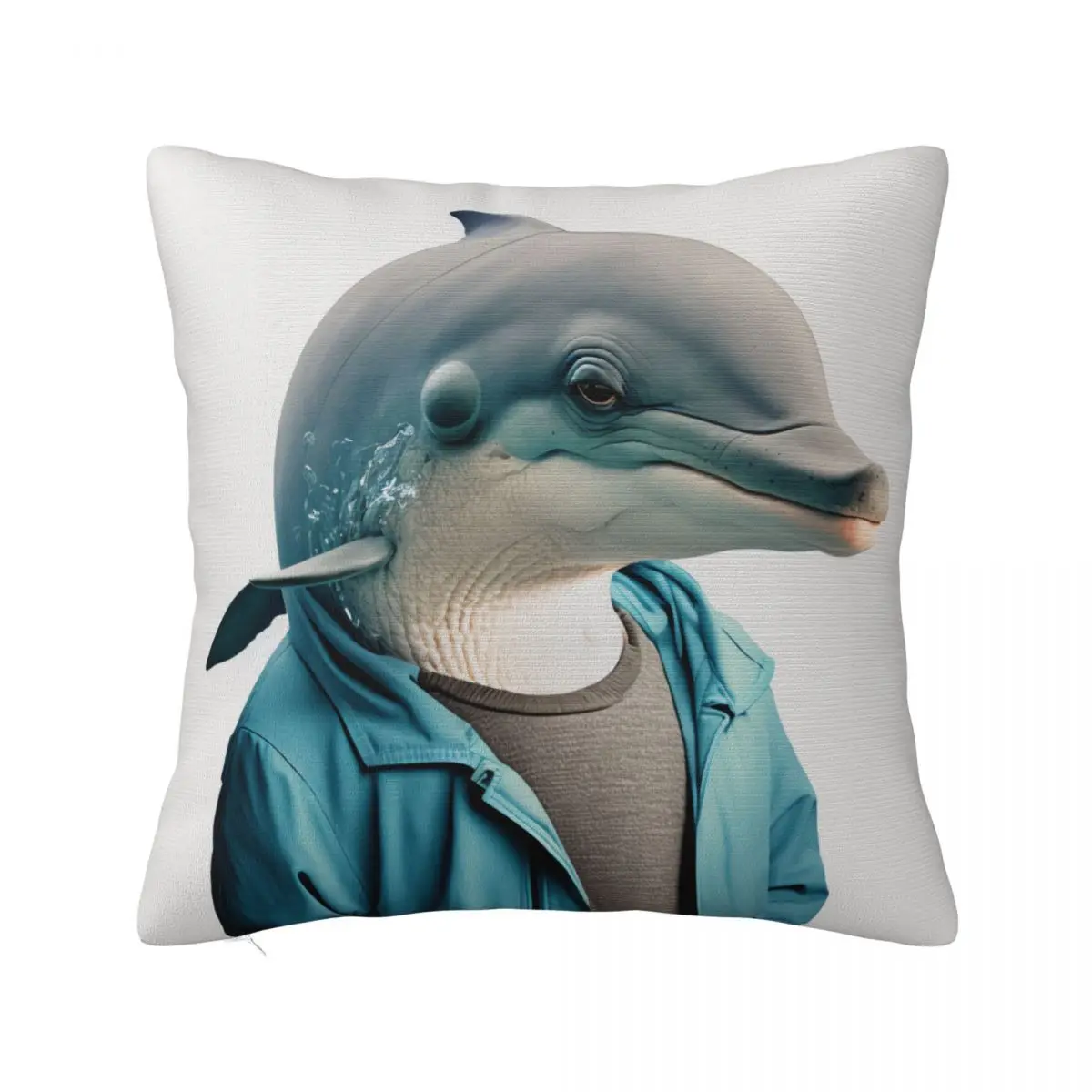 

Dolphin Pillow Case Amazing Dapper Clothing Sofa Zipper Pillowcase Summer Funny Polyester Cover