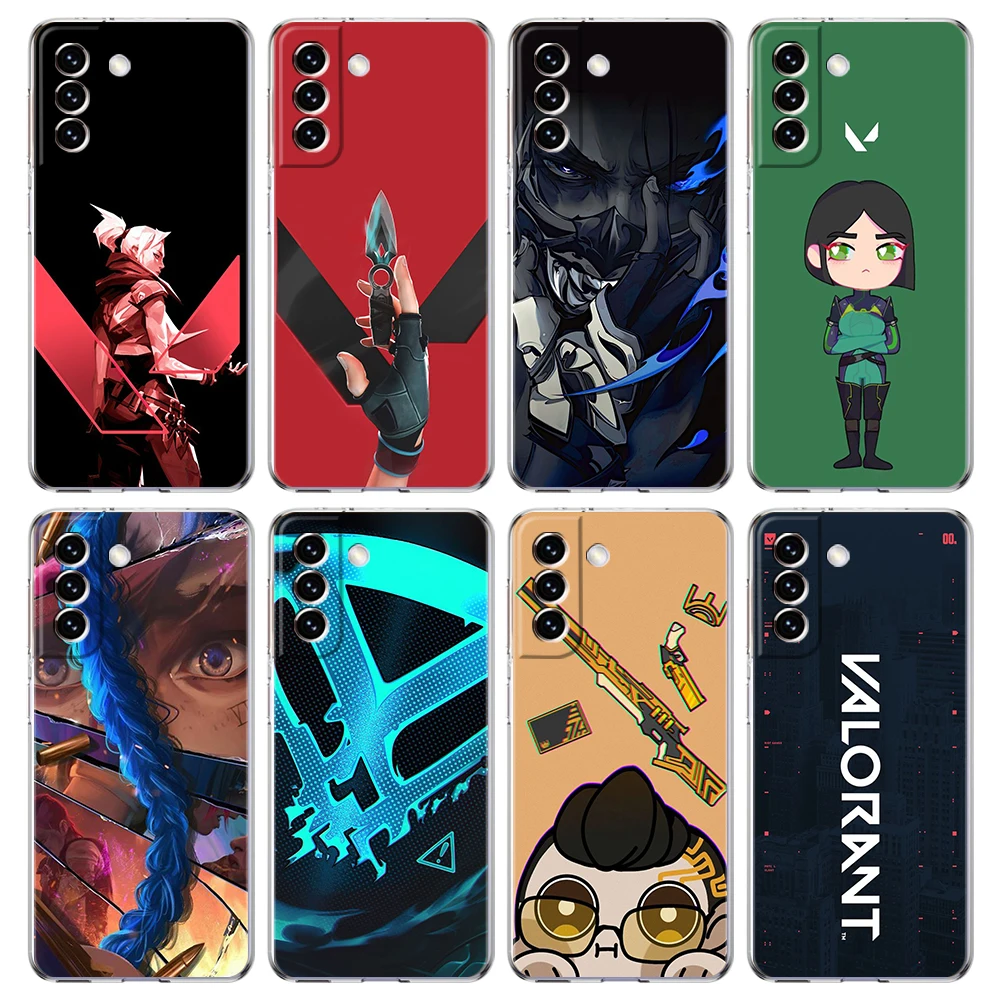 

Gift Valorant Transparent Cover for Samsung Galaxy S22 S20 S21 FE Note 20 10 Ultra S10 S10E S9 M21 M22 M31 Lite Plus Case Bag