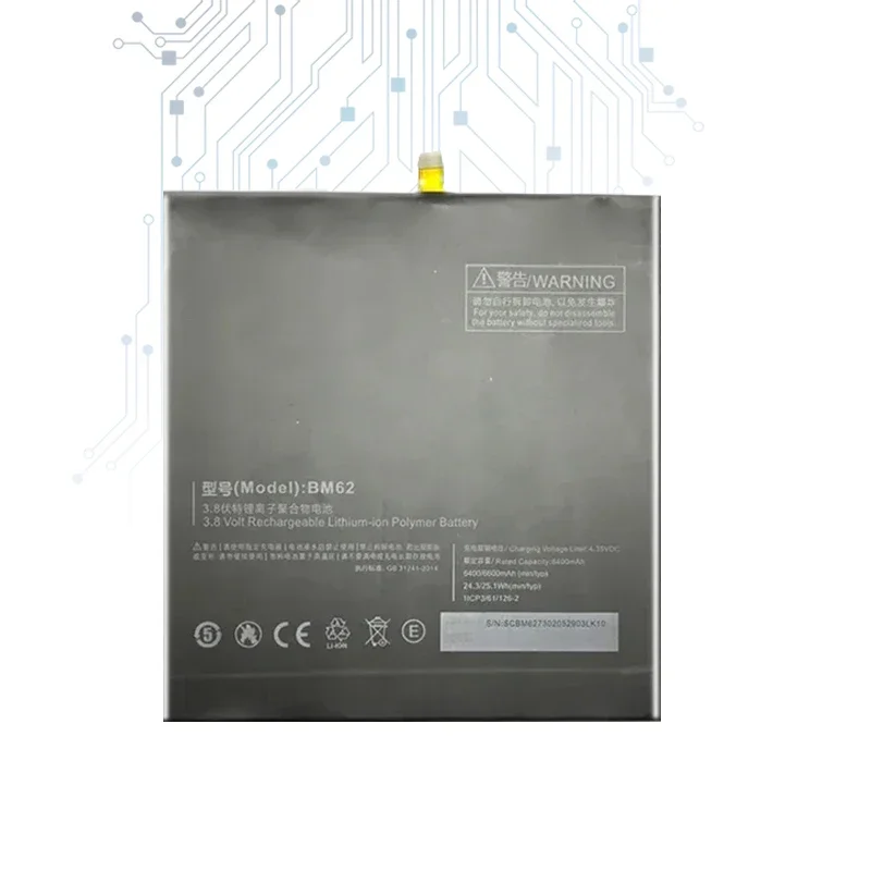 Аккумулятор для Xiaomi MiPad 6600 мАч BM60 BM61 BM62 BN60 1 2 3 4 MEC91 Mi Tab номер отслеживания