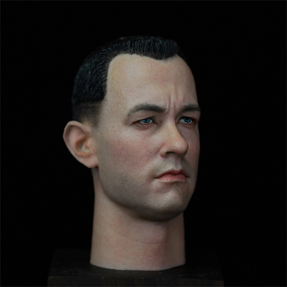 Hand Painted 1/6th Movie Forrest Gump Tom Hanks Male Lifelike Head Sculpt Carving for 12'' PH TBL Action Figure