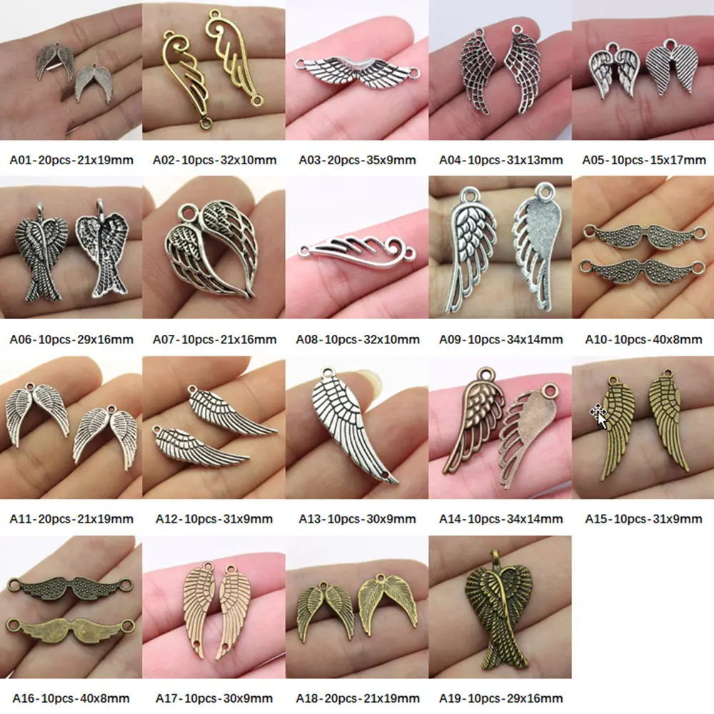 

Wing Charm Pendant Jewelry Findings Components Handmade