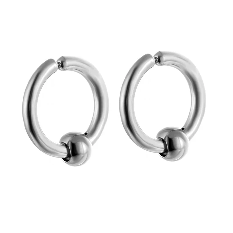 Серьги-Клипсы из нержавеющей стали в стиле панк для мужчин и женщин модные серьги