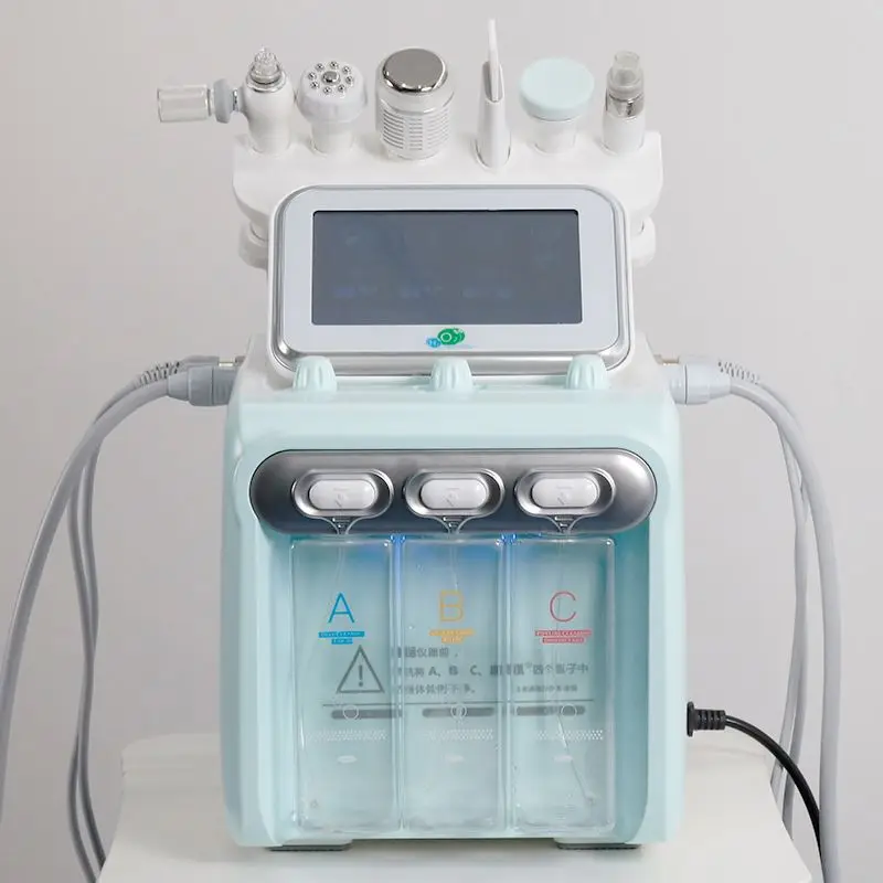 

6 In 1 Hydra Microdermabrasion Peeling Facial H2o2 Hydrogen Small Bubble Water Dermabrasion Hydro Aqua Facial Beauty Machine