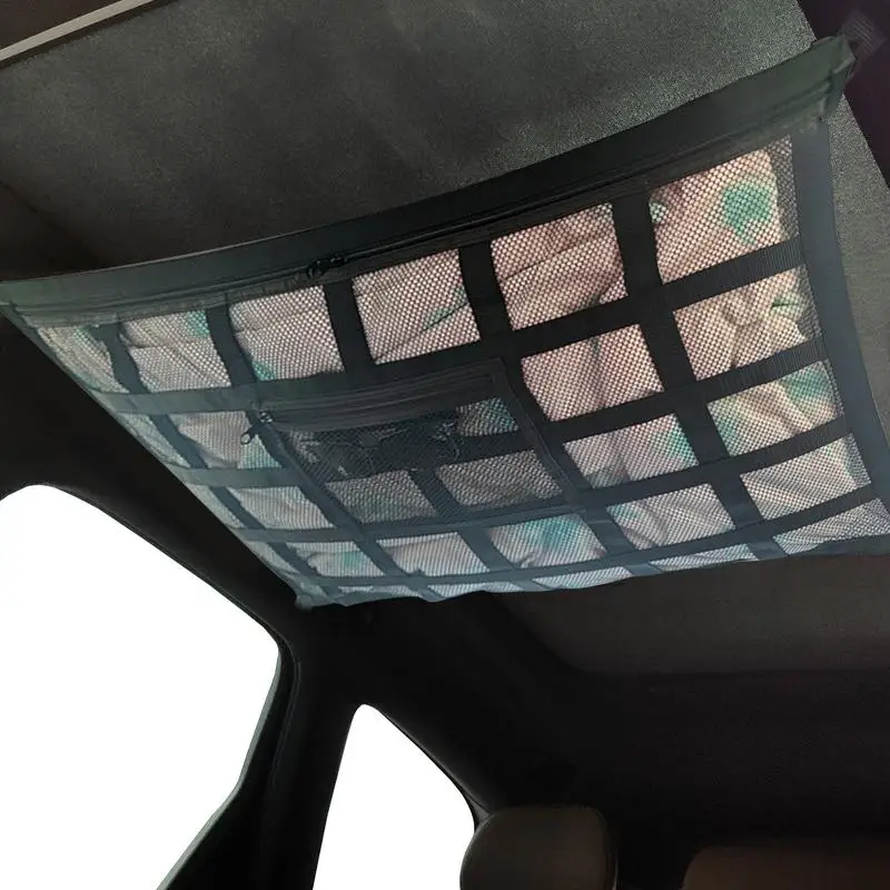 

Cargo Net For Car Car Ceiling Cargo Net Pocket Large Car Ceiling Cargo Net Pocket Mesh Car Roof Organizer For SUV Long Trip