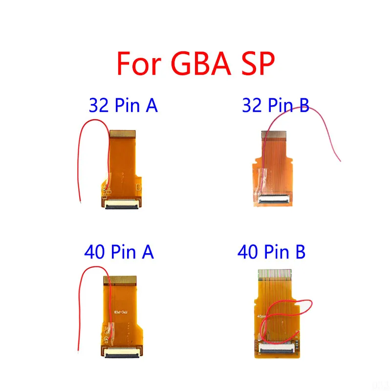 For GBA SP LCD Backlight Cable Ribbon 32Pin 40 Pin Cable AGS 101 Backlit Adapter Screen Mod