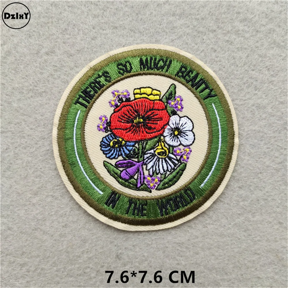 (46 стилей на выбор) Круглые патчи для одежды вышитые аппликации железные значки в