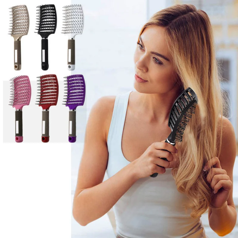 

Curved Vented Hair Combs Hair Accessories Scalp Massage Brush Pro Barber Hairdressing Tools Fast Drying Detangler Wet Hair Comb