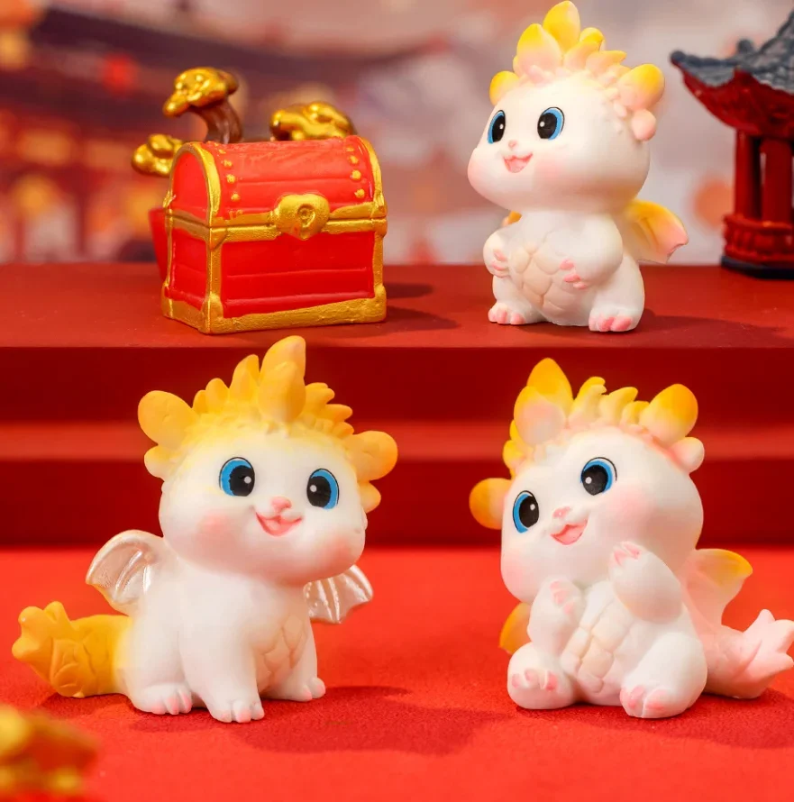 

Home ornament 2024 dragon flying wings lion dance toys red envelop yuan boa gift bag drum design chinese new year decorations