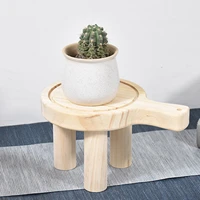 mini wooden stool display stand wood plant stand round wooden flower stool display stand garden plant pot riser stand for indoor