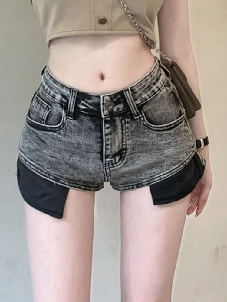 

Сексуальные джинсовые шорты, поясная сумка, хит продаж, штаны, лето 2023, Новая корейская модная женская одежда