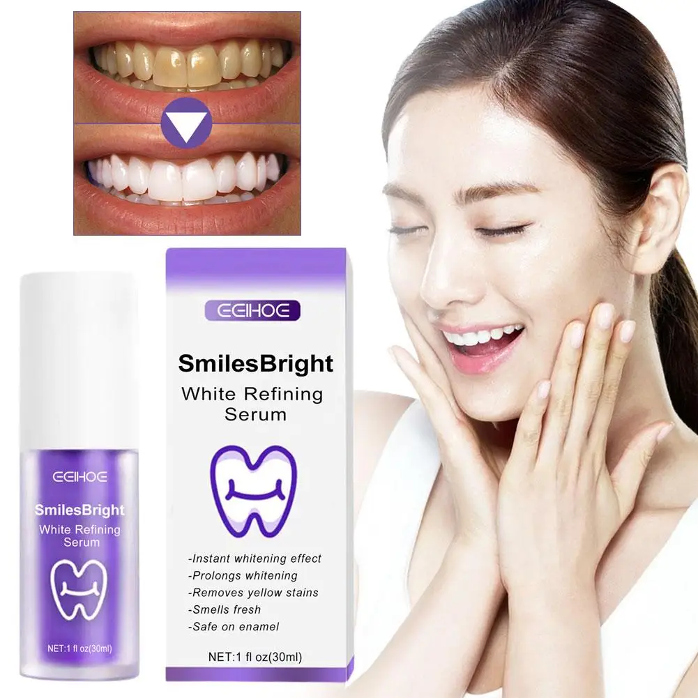 

Tooth Cleansing Mousse Purple Bottled Press Toothpaste Teeth Dental Stains Refreshes Stains Breath Whitens Cleansing Remova Y0O1