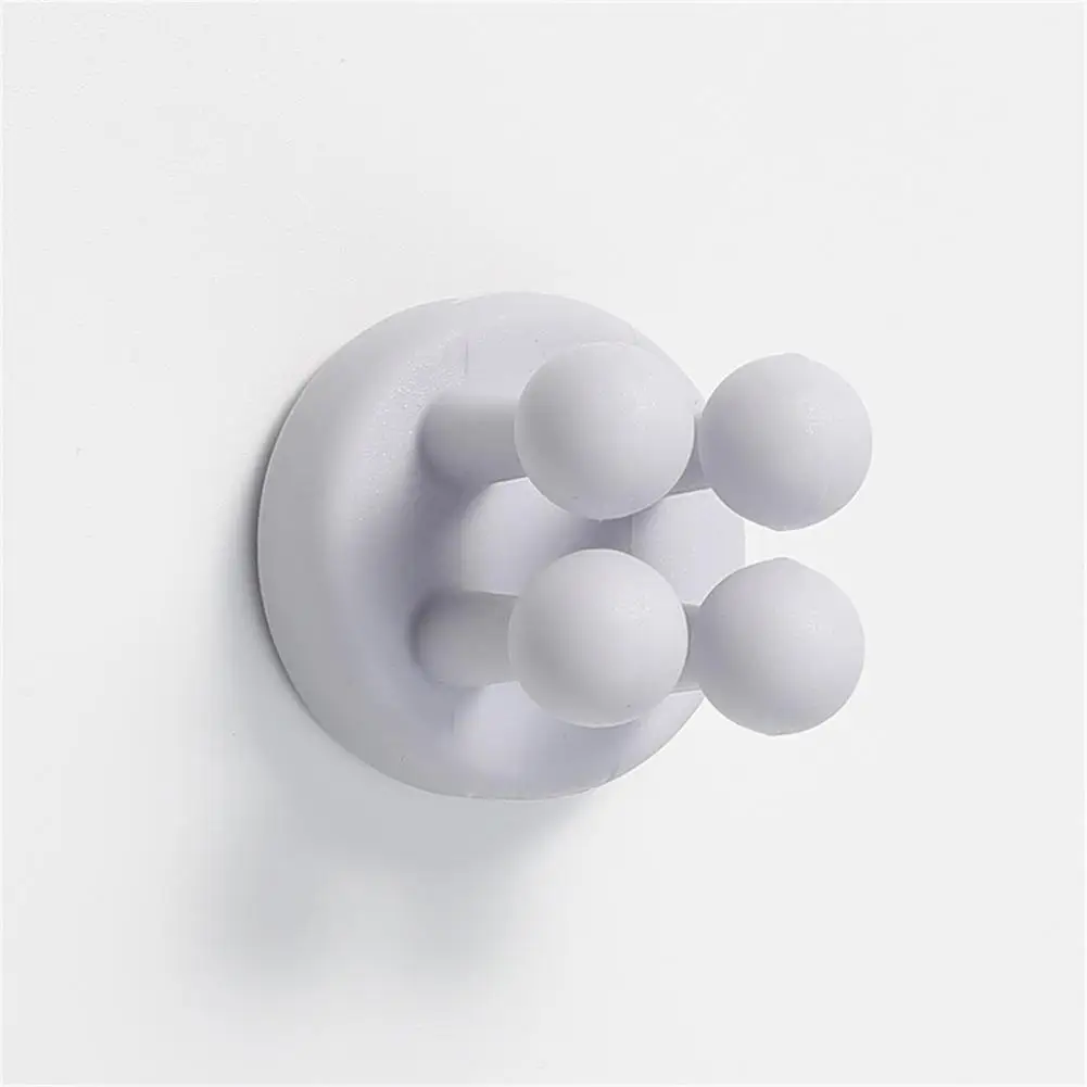 

Space Saving Plastic Strong Load-bearing Four Heads Towel Rack for Kitchen