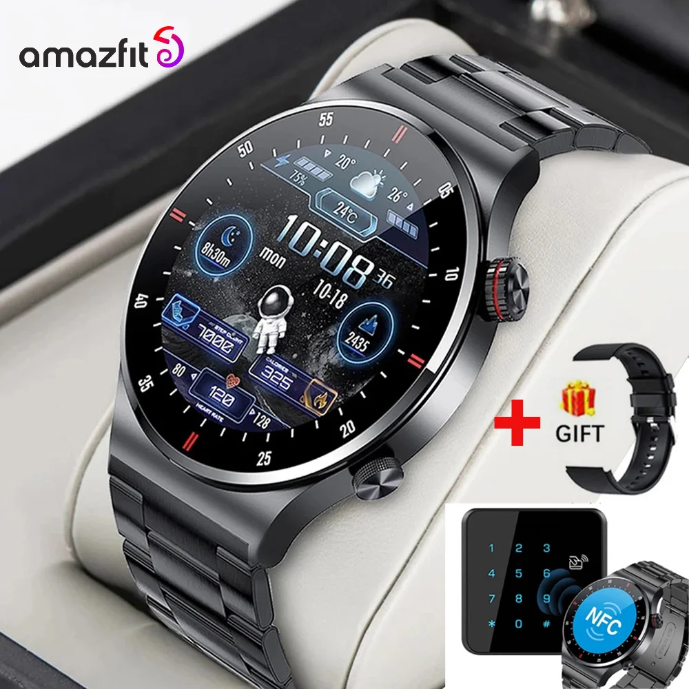 

2023 AMAZFIT NFC Bluetooth Call Smartwatch Women ECG+PPG Blood Pressure Monitor Sports For Huawei Xiaomi Apple Smart Watch Men