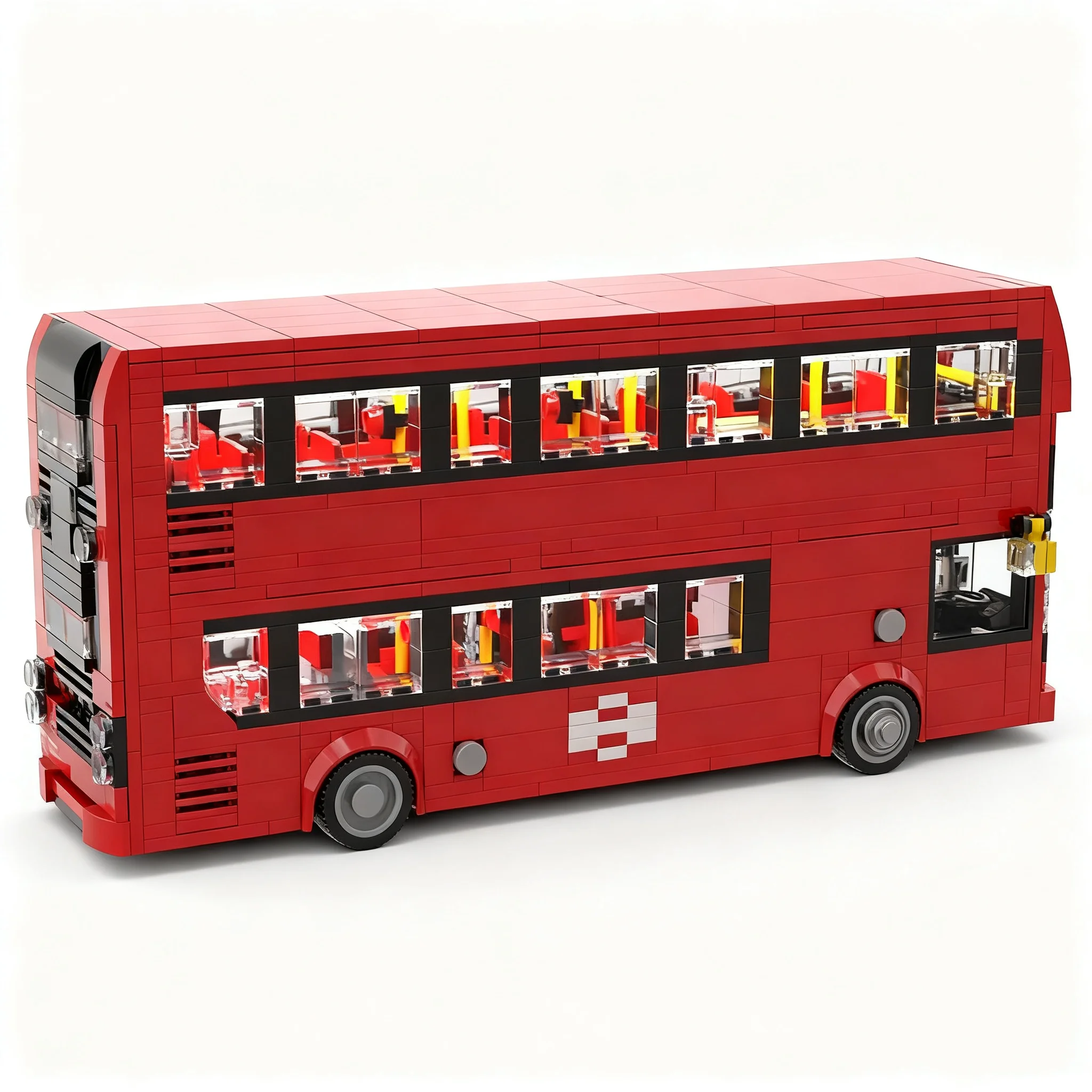 Фото 1025 шт. MOC City MOC # 33-секционный лондонский двухъярусный автобус Alexander Dennis Enviro 400, модель из строительных блоков, рождественский подарок, игрушка, 3D-конструктор №2