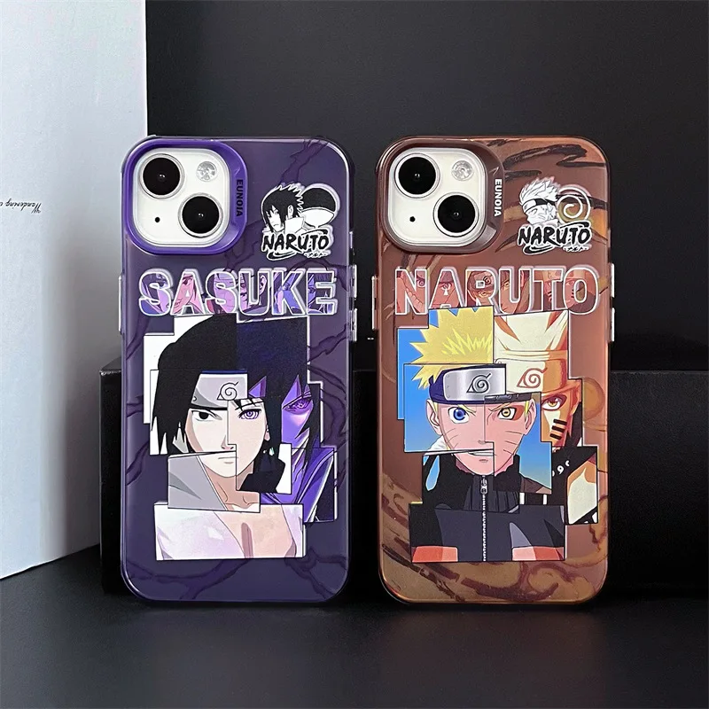 

Naruto Sasuke Silver Corner Fashion Art Case for IPhone 11 12 13 14 Pro Max Plus Cartoons Phone Cover Back Shell Toy Gift