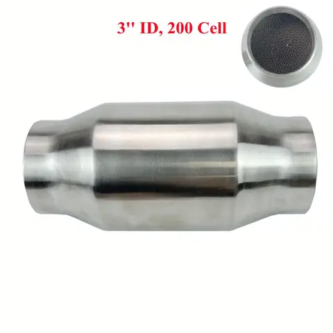 Каталитический конвертер REEJIM 2,5 дюйма, 3 дюйма, из нержавеющей стали с высоким потоком, металлический элемент 100, элемент 200