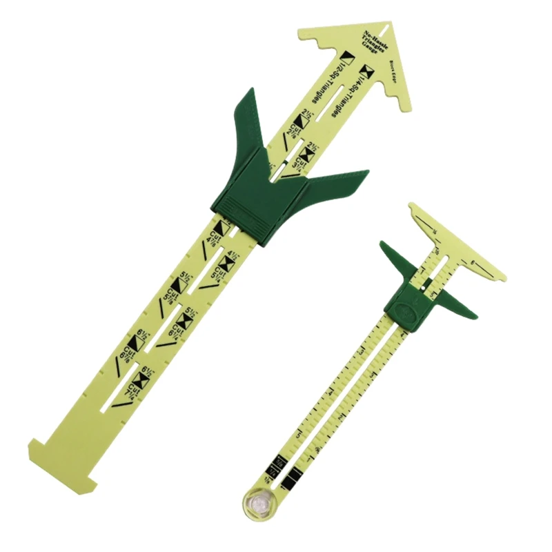 

T-Shaped 5-in-1 Sliding Gauge Measuring Sewing Tool Fabric Quilting Ruler