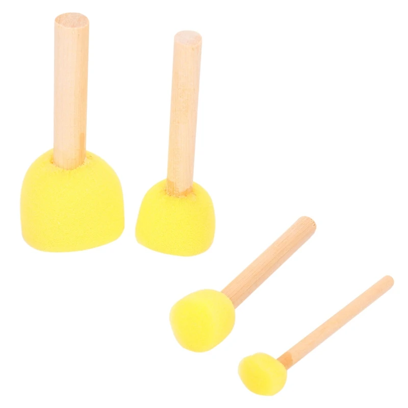 

48-Piece Round Sponge Brush Set-Children's Painting Tools-Sponge Painting Stippler Set 4 Sizes Of DIY Painting Tools