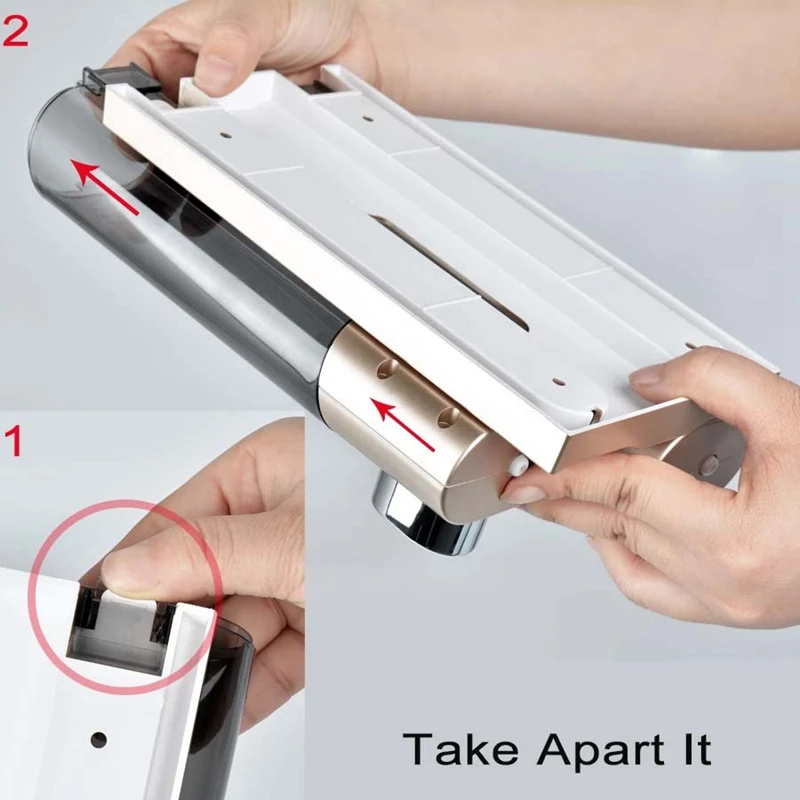 

Диспенсер для мыла настенный с двойным насосом, 300 мл