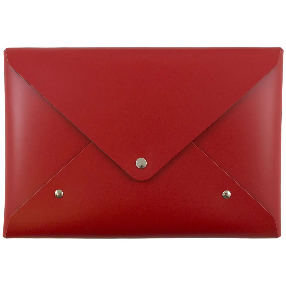 

Italian Leather Snap Portfolio, 6.1x9x.75, 1/Pack, Red