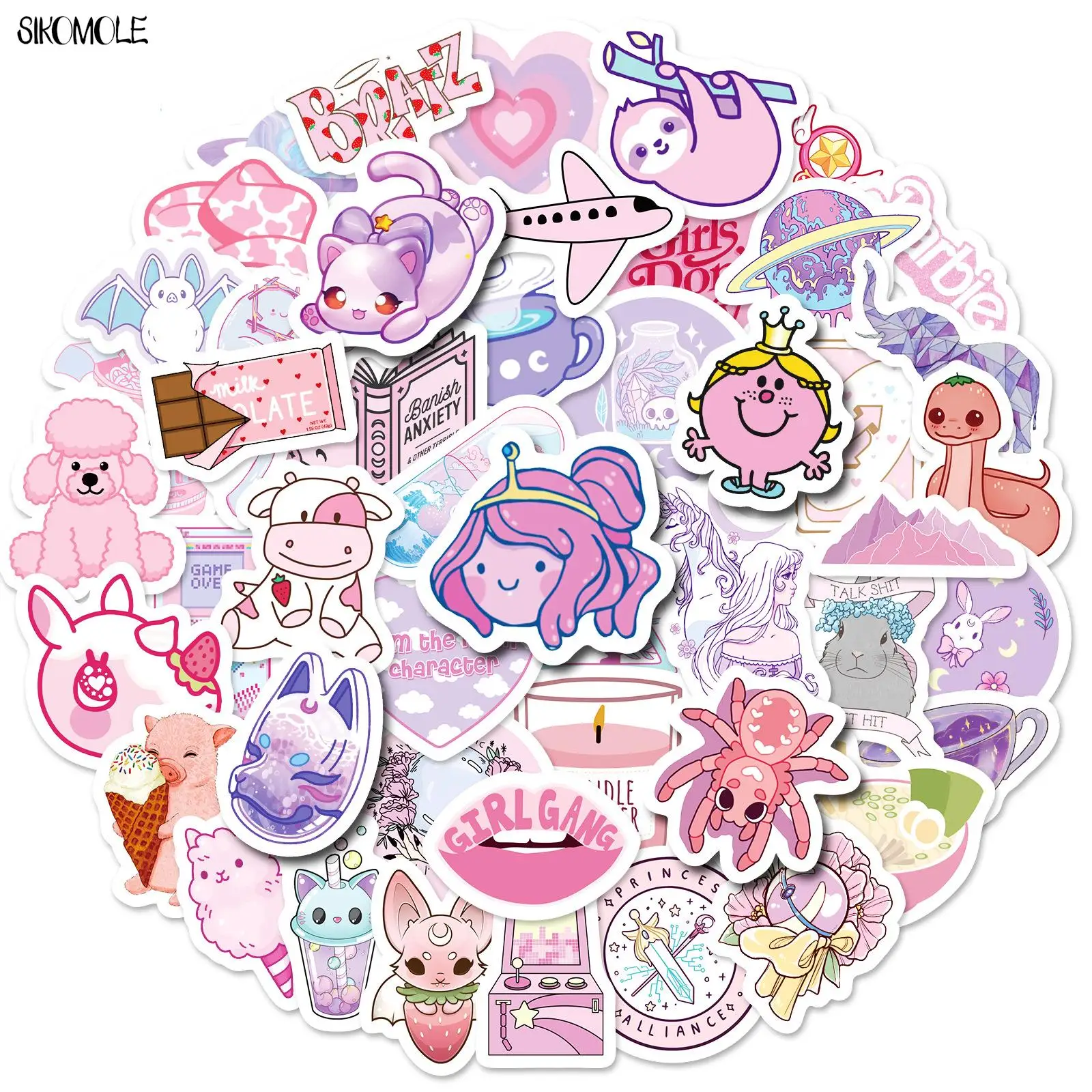 

10/30/50PCS Cartoon Cute Girls Vsco Stickers Kawaii Pink DIY Toy Car Skateboard Motor Laptop Snowboard Decal Graffiti Sticker F5