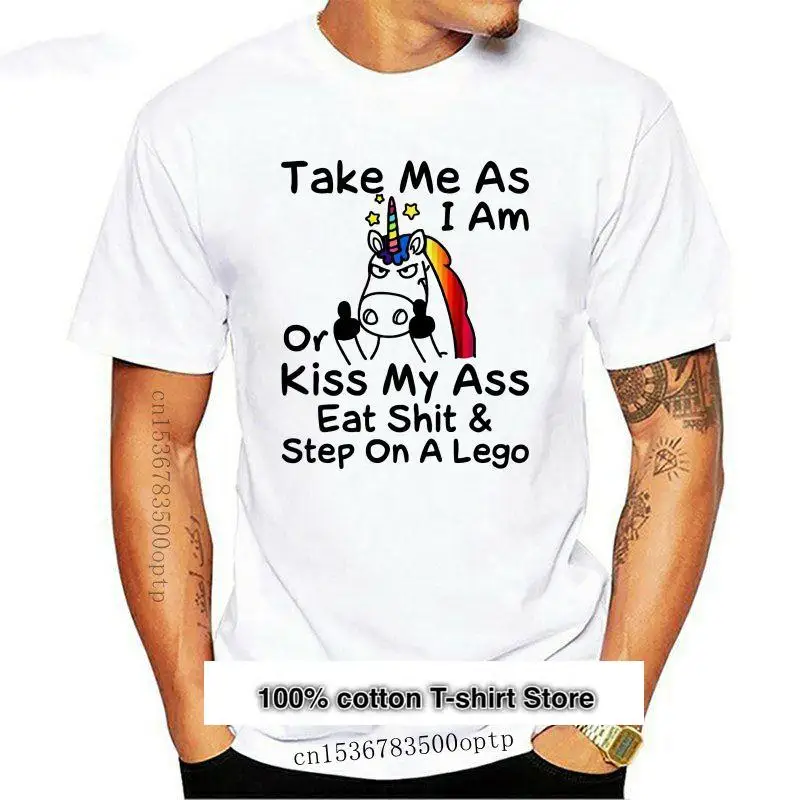 Camiseta de cuello redondo "Take Me As I Am" o My Ass Eat ", Camiseta de cuello redondo, novedad