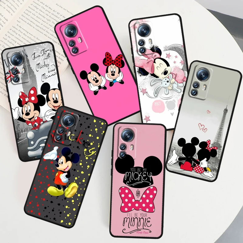 

Minnie Mickey Mouse Anime Phone Case For Xiaomi Mi 13 12T 12 11T 11i 11 A3 10T 10 CC9E 9 Pro Lite Ultra 5G Cover Black Funda
