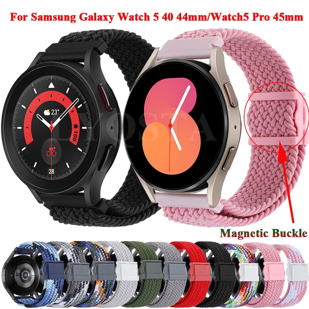 

Ремешок для Samsung Galaxy Watch 5 Pro 45 мм/watch 4 40 44 мм/Watch 3 41 45 42 46 мм, браслет с магнитной застежкой, 20/22 мм