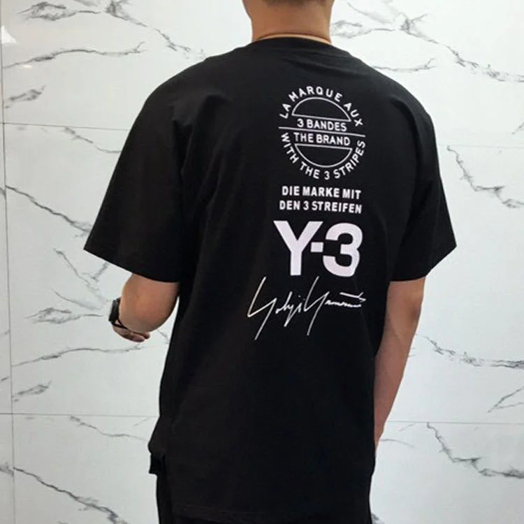 

23SS Y3 Summer Fashion Youth Casual Round Neck High-end Letter Printing Men's And Women's Loose Short Sleeved T-shirts luxuy