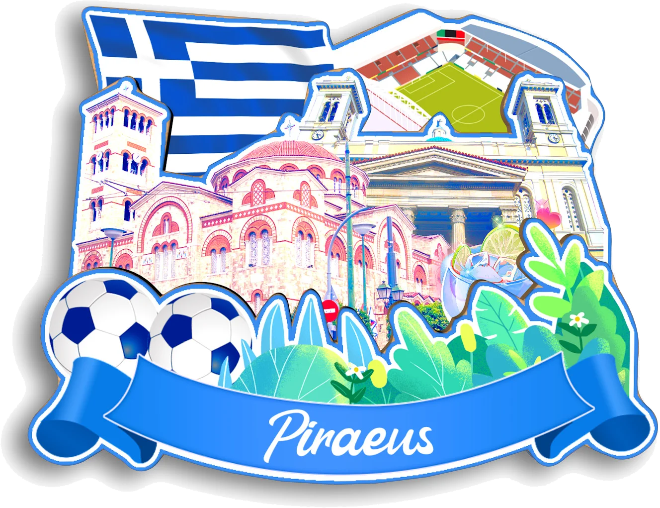 Kalambaka Nafplio Chania Corinth Piraeus Kavala Patras Corfu Heraklion GREECE Магнит на холодильник Путешествия Сувенир Подарок Ручная работа (art.: 3920cd0d87ee6) - 3920cd0d87ee6