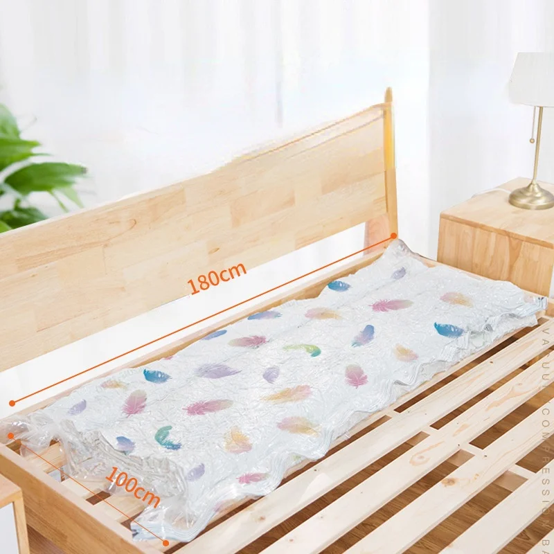 

Вакуумный компрессионный пакет с принтом перьев, Qulit, латексный шкаф, органайзер, сжатый упаковочный пакет TAINMI