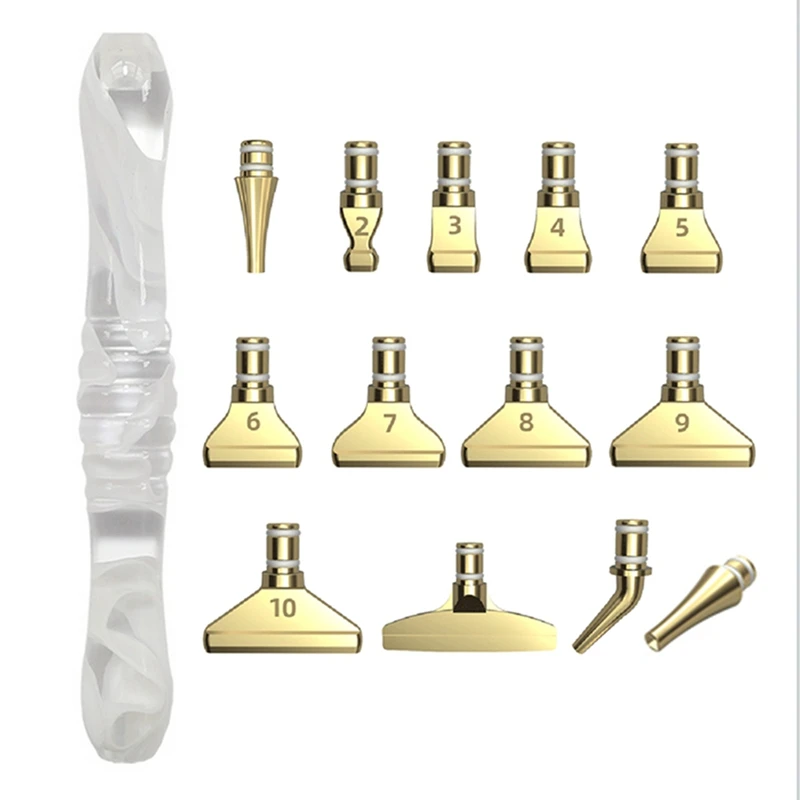 

Diamond Painting Point Diamond Pen Tool + Stainless Steel Gold Detachable Point Diamond Pen 13 Pieces