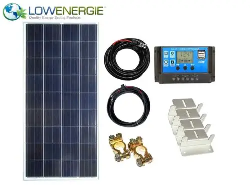 

150w Solar Panel Kit 12V/24V PWM controller battery charging cables bracket K4P