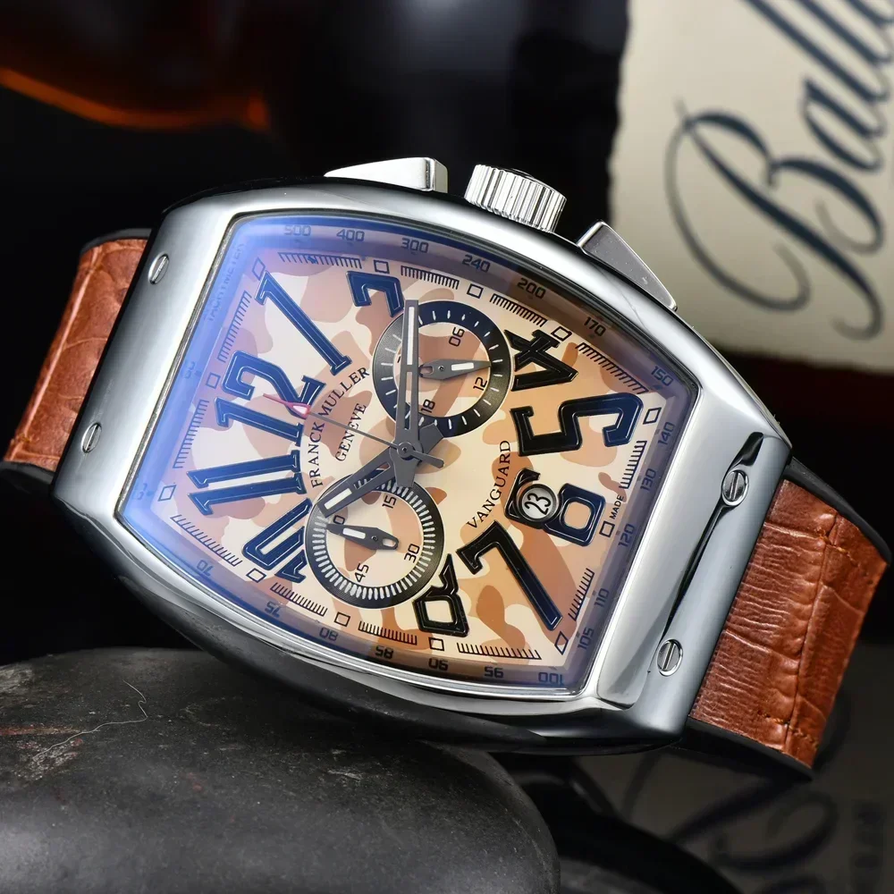 Распродажа AAA FRANCK MULLER брендовые Женевские часы для мужчин многофункциональные