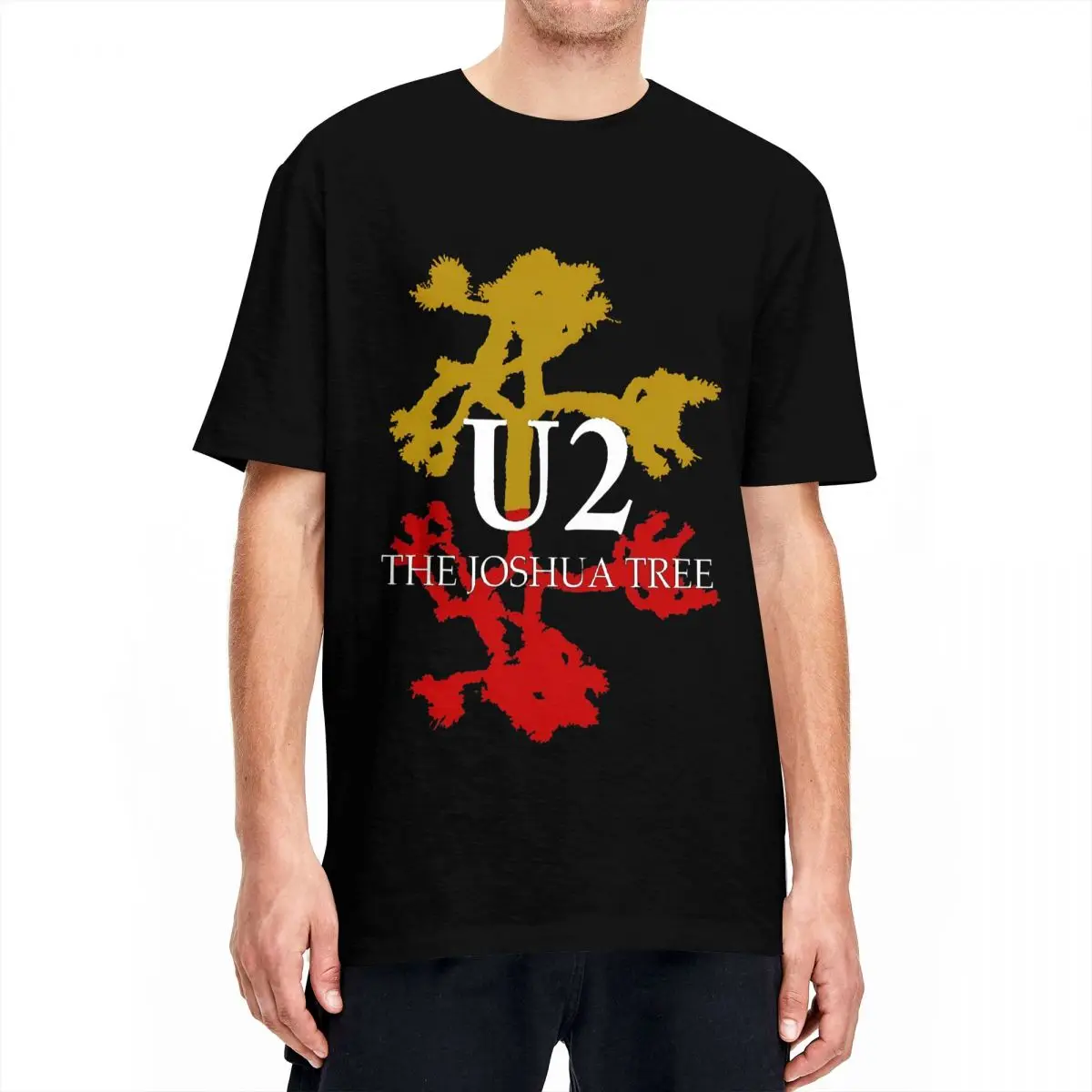 Мужская футболка с коротким рукавом и круглым вырезом из 100% хлопка