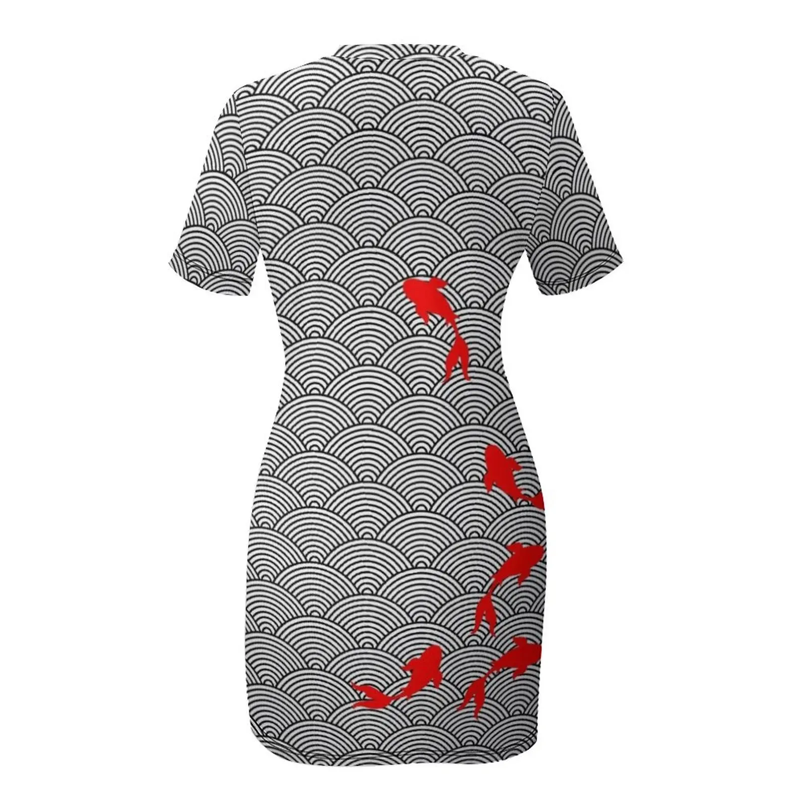 Японское платье с короткими рукавами Carps элегантное свадебное для гостей девочек