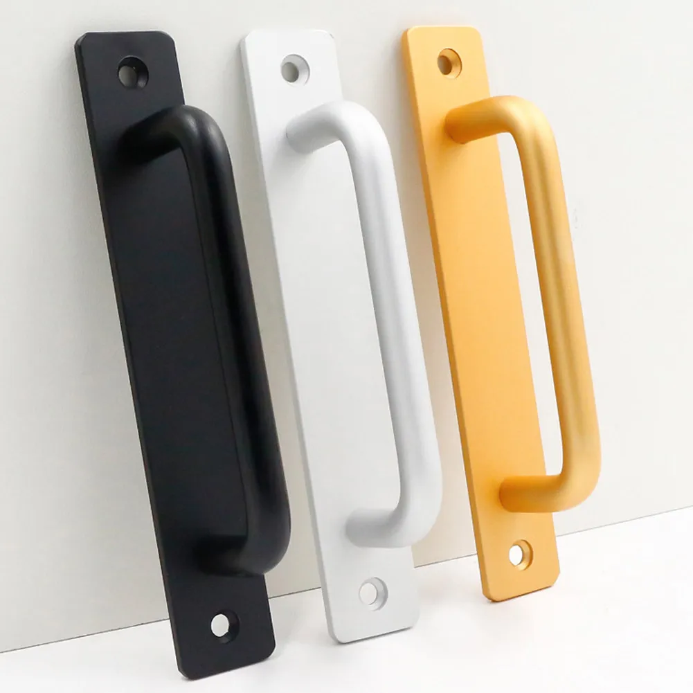 

Sliding Door Handle Aluminum Alloy Pull Push Door Handle For Gate Toilet Wood Glass Door With Screw Hardware Pulls Handle
