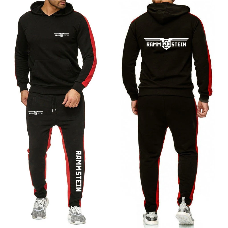 

RAMSTEIN Germany Metal Band 2023 Men's New Spring Autumn 2 Piece Suit Tracksuit Sweatshirt Hoodie Sportwear Suit Casual Clothes