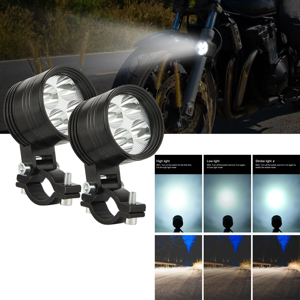 

Motorcycle Spotlights Led Headlights Auxiliary Lamp For Off-road, 4X4, 4WD，ATV SUV Motorbike Spotlight 12V Moto Spot Head Lights