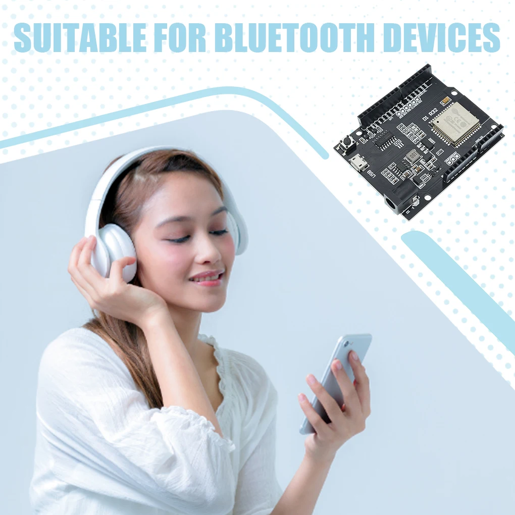 

Макетная плата ESP32 Mini, беспроводная плата памяти CH340, совместимая с Bluetooth, замена аппаратного обеспечения для UNO D1 R32