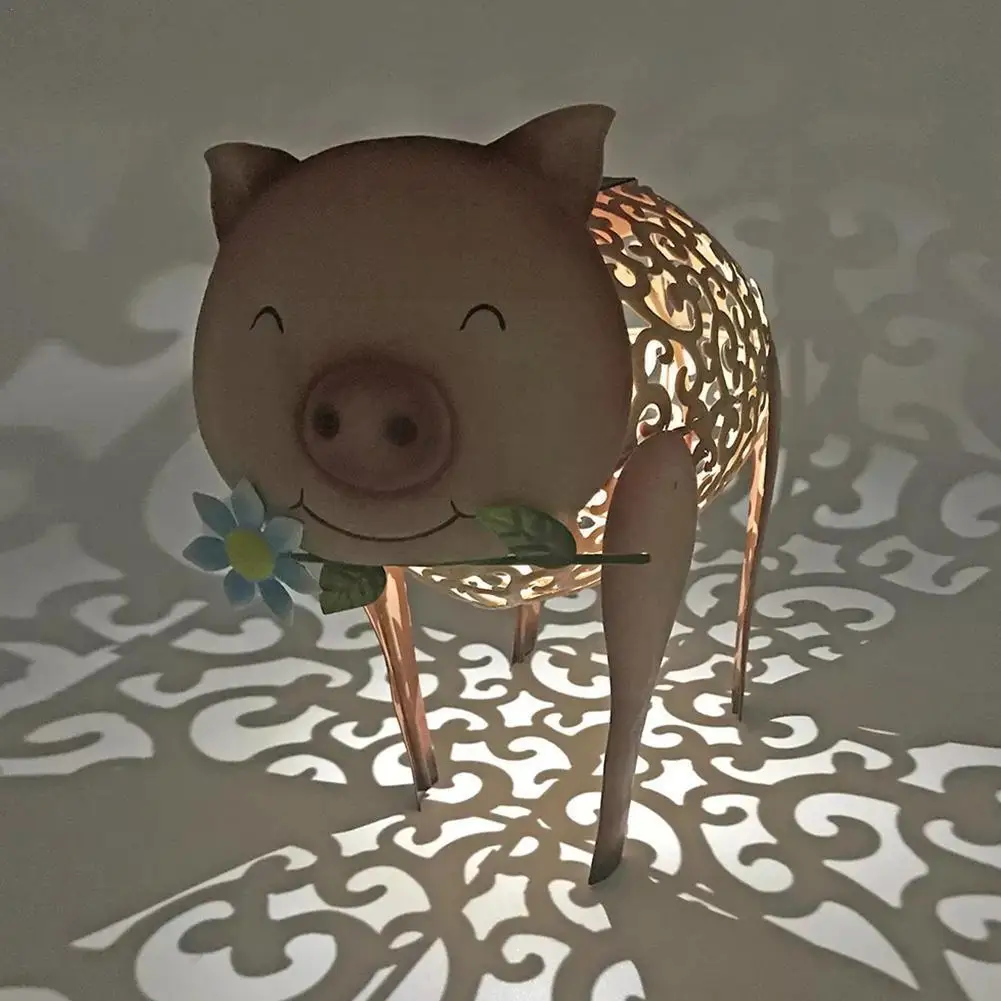 

Рождественский декоративный светильник в виде свиньи, водонепроницаемый Рождественский декоративный светильник для газона в виде свиньи, ...