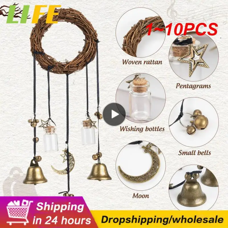 

1~10PCS Witch Bell Protection Door Handle Pendant Hanging Witch Bells Witchcraft Bells Supplies for Home Decor