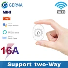 GERMA Tuya WiFi Smart Switch светильник 16A мини 2-сторонний модуль DIY вкл. Выкл. Can управление синхронизацией Беспроводной Выключатель Для Google Home Alexa