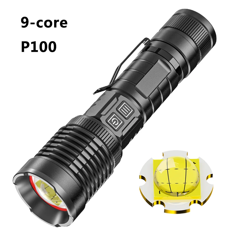 

Lamp XHP100 High Quality Led Flashlight Micro USB Rechargeable Powerbank 18650 26650 Battery Torch Aluminum Zoomable Lantern