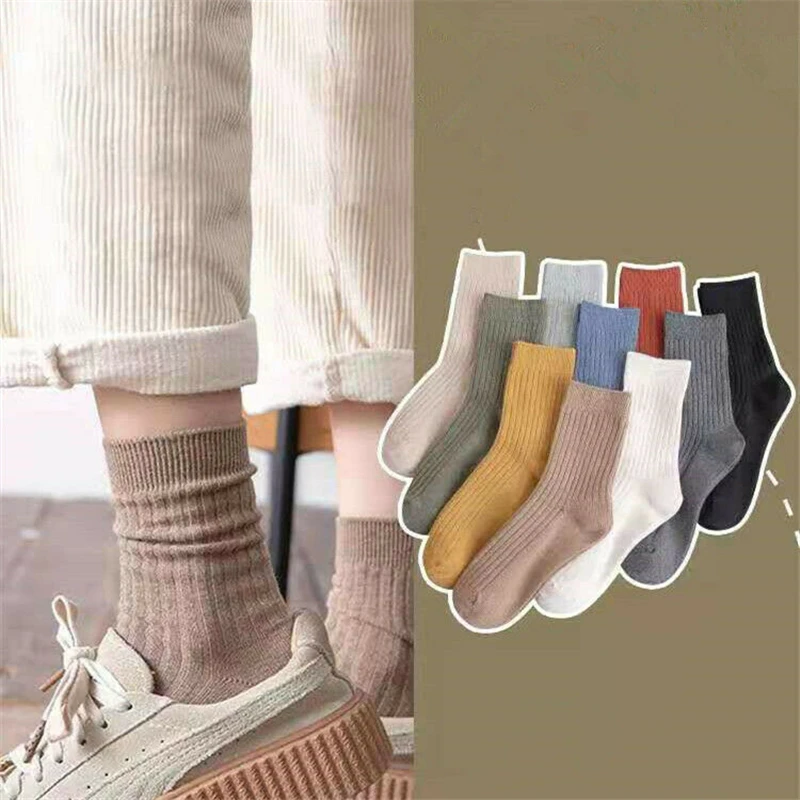 

Женские носки простые осенне-зимние шерстяные теплые, дышащие эластичные модные носки
