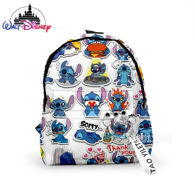 Disney 2023 New Children's Backpack Stitch Cartoon Boys' and Girls' Backpack High Quality 3D Style Fashion Mini Women's Backpack